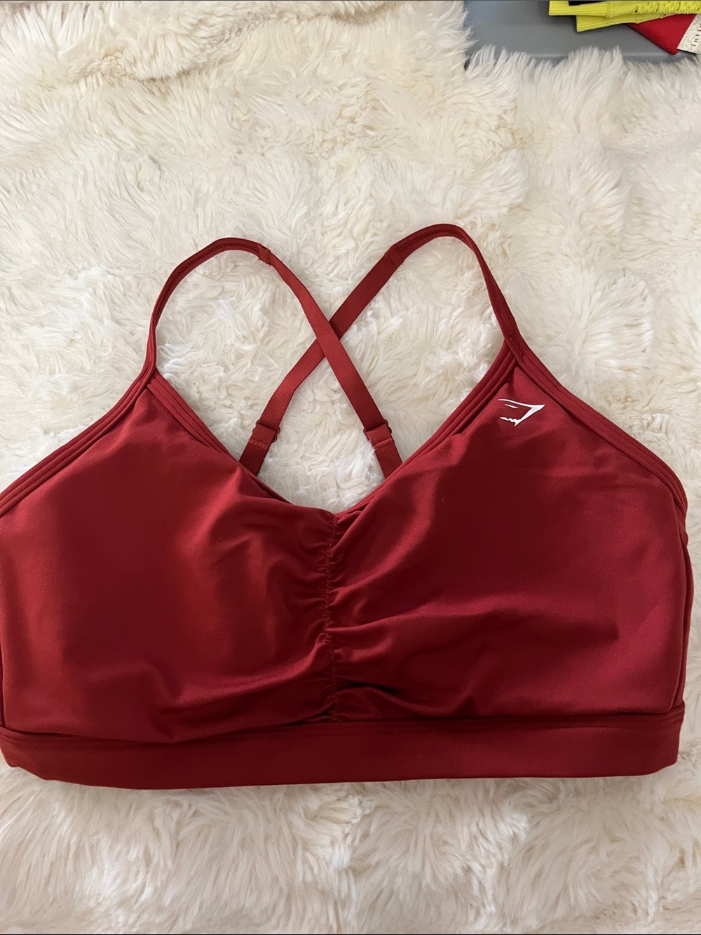 Gymshark Red Crisscross Back Sports Bra